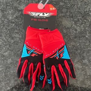 Youth Large racing gloves. Red, black and blue
